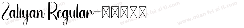 Zatiyan Regular字体转换